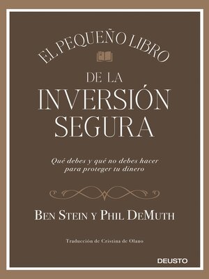 cover image of El pequeño libro de la inversión segura